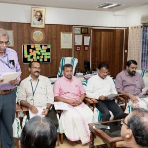 Retirement function of Sri.Manoj.R, System Administrator and Smt.Sudha Devi N K,Section Officer held on 29.04.2024 at the office of Hon. Chairman.