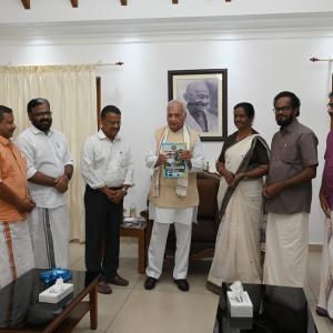 Dr.M R Byju Hon. Chairman of Kerala PSC handed over the Annual Report  2022 - 2023  to Sri Arif Muhammad Khan Hon.Governer of Kerala on 19.01.2024. Hon. Members Sri Vijayakumaran Nair. S, Sri. K K Prakasan and higher officers were present.